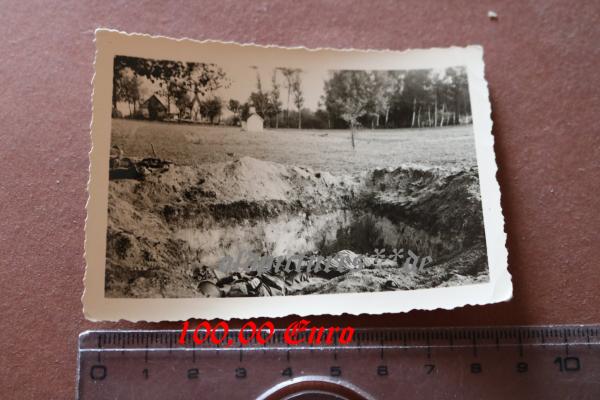 altes Foto - Soldatengrab - gefallene Soldaten - Ort ?